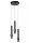 LED Pendelleuchte Metall Schwarz B:28 cm 2700 K 3-flmg
