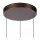 LED Hängeleuchte Gold Kaffeebraun B:28 cm 2700 K 3-flmg