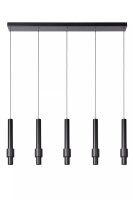 LED Hängeleuchte Metall Schwarz 103 cm 2700 K 5-flammig