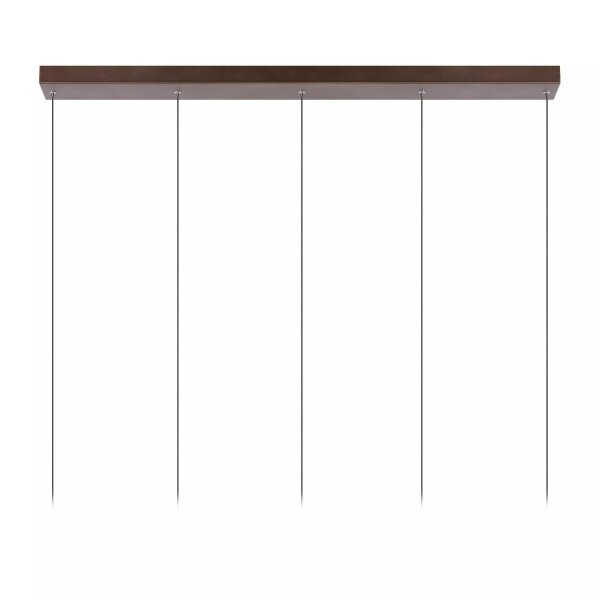 LED Hängeleuchte Gold Kaffeebraun 103 cm 2700 K 5-flmg