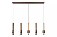 LED Hängeleuchte Gold Kaffeebraun 103 cm 2700 K 5-flmg