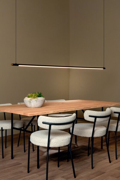 LED Hängelampe dimmbar Schwarz Gold 197 cm 2700-4000 K