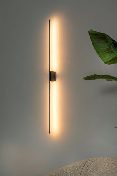 LED Wandlampe dimmbar Schwarz Gold B:97 cm 2700-4000 K
