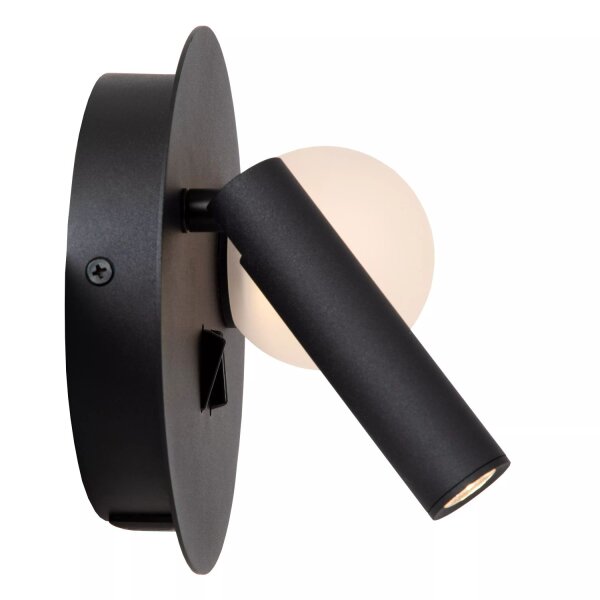 LED Wandleuchte Glaskugel Metall Spot flexibel 3000 K