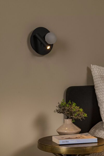 LED Wandleuchte Glaskugel Metall Spot flexibel 3000 K
