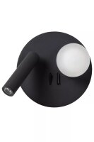 LED Wandleuchte Glaskugel Metall Spot flexibel 3000 K