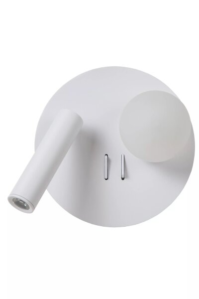 LED Wandleuchte Glaskugel Weiß Spot flexibel 4 W 3000 K