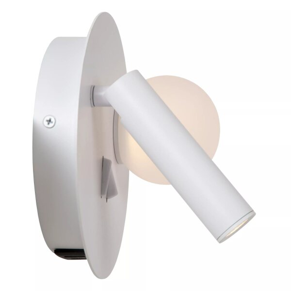 LED Wandleuchte Glaskugel Weiß Spot flexibel 4 W 3000 K