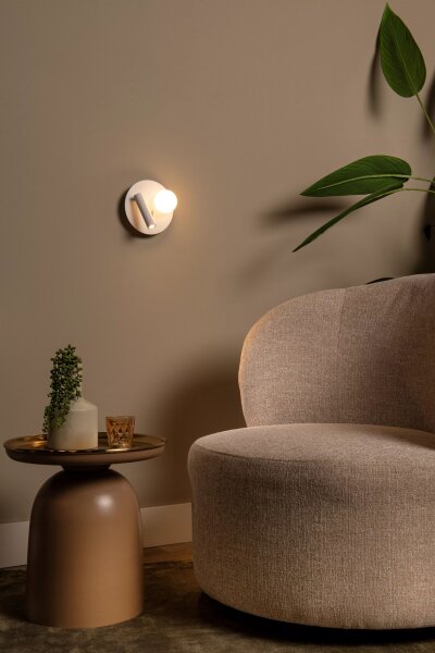 LED Wandleuchte Glaskugel Weiß Spot flexibel 4 W 3000 K