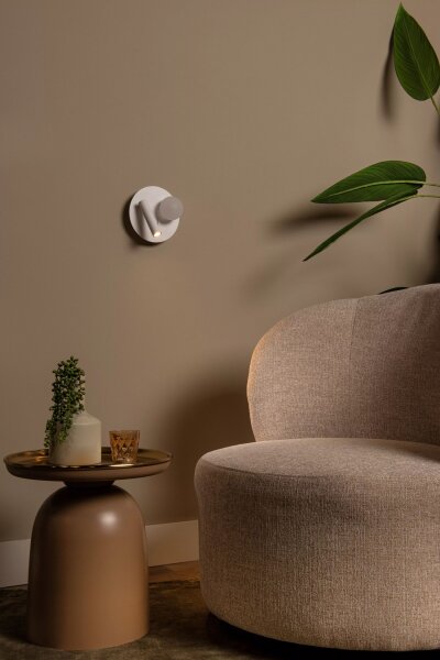 LED Wandleuchte Glaskugel Weiß Spot flexibel 4 W 3000 K