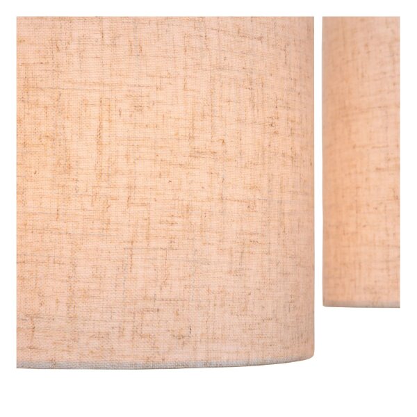 Hängelampe Stoff Metall Beige Schwarz 107 cm E27 4-flmg