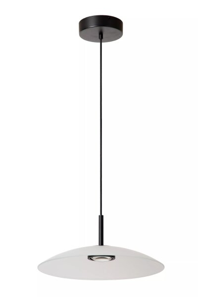 LED Hängelampe Glas Weiß akzentuiert Ø40 cm 2700 K