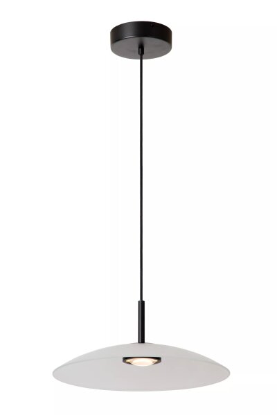 LED Hängelampe Glas Weiß akzentuiert Ø40 cm 2700 K