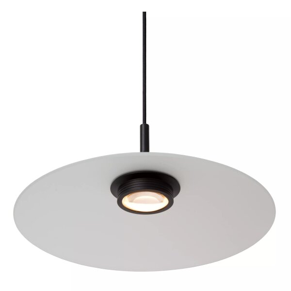 LED Hängelampe Glas Weiß akzentuiert Ø40 cm 2700 K