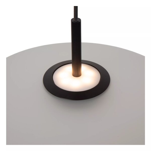 LED Hängelampe Glas Weiß akzentuiert Ø40 cm 2700 K