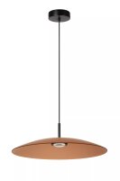 Runde LED Hängeleuchte Glas Bernstein Ø60 cm...