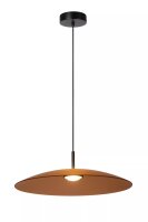 Runde LED Hängeleuchte Glas Bernstein Ø60 cm...