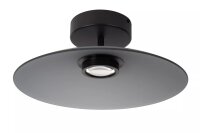 LED Deckenlampe Rauchglas 40 cm rund 2700 K akzentuiert