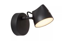 LED Wandstrahler Schwarz T:16,5 cm 2700 K beweglich