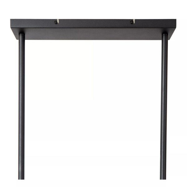 Pendelleuchte Vintage Holz Metall Schwarz 100 cm 4-flmg