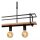 Pendelleuchte Vintage Holz Metall Schwarz 100 cm 4-flmg