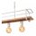 Pendelleuchte Vintage Holz Metall Weiß 100 cm 4-flmg