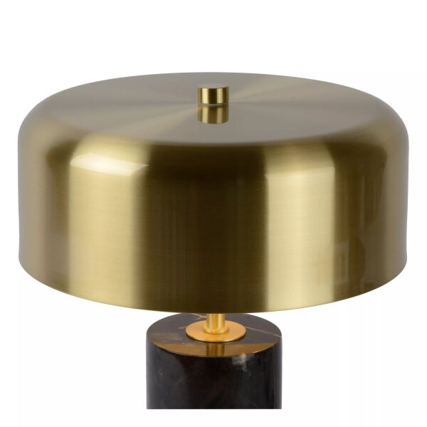 Tischleuchte Marmor Metall Schwarz Gold 36,5 cm 3-flmg