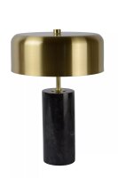 Tischleuchte Marmor Metall Schwarz Gold 36,5 cm 3-flmg