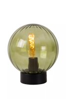 Runde Tischlampe Glaskugel Grün E27 29 cm blendarm