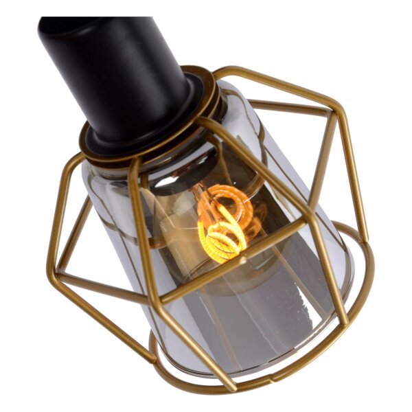 Deckenstrahler Rauchglas Bronze Schwarz E14 2-flammig