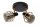 Deckenstrahler Rauchglas Bronze Schwarz E14 2-flammig