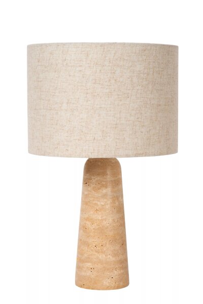Blendarme Tischleuchte Stoff Travertin Taupe E27 48 cm