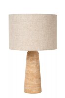 Blendarme Tischleuchte Stoff Travertin Taupe E27 48 cm