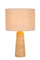 Blendarme Tischleuchte Stoff Travertin Taupe E27 48 cm