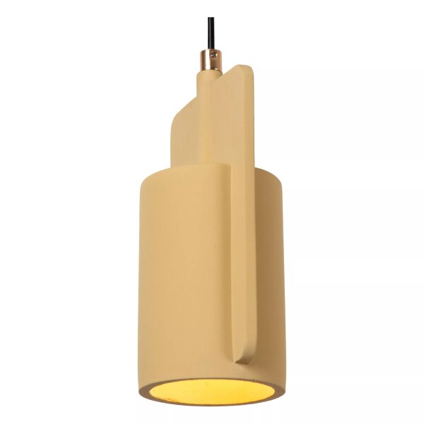 Dekorative Hängeleuchte Beton Gelb E27 bis 40 W L:15 cm