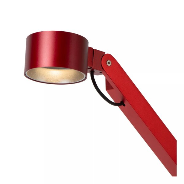 LED Schreibtischleuchte verstellbar Rot 90 cm 3000 K