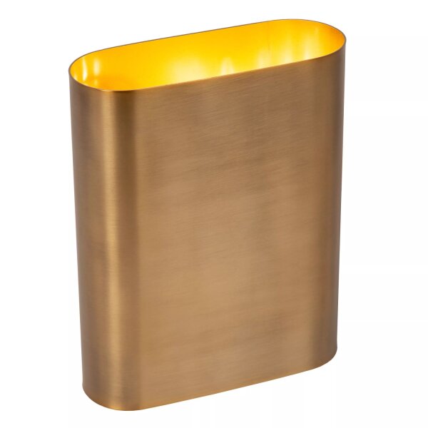 Wandleuchte Up Down Metall in Gold H:20 cm E14 2-flmg