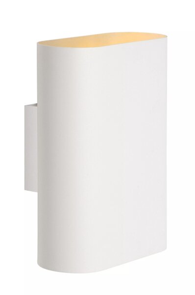 Wandleuchte Up Down Weiß Gold B:16 cm E14 2-flammig