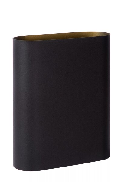 Wandleuchte Up Down Schwarz Gold B:16 cm E14 2-flammig