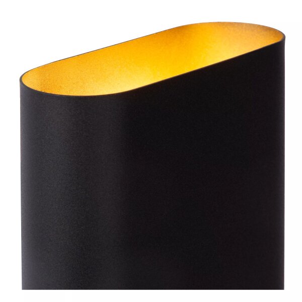 Wandleuchte Up Down Schwarz Gold B:16 cm E14 2-flammig
