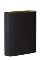 Wandleuchte Up Down Schwarz Gold B:16 cm E14 2-flammig