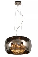 Pendelleuchte Rauchgrau Metall in Chrom 5-flmg &Oslash;40 cm