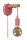 Wandleuchte Kinder Metall Pink Natur H:22 cm E27 Kabel