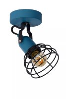 Deckenstrahler Kinder Blau E27 schwenkbar B:10,5 cm