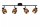 Deckenspot Bronze Schwarz 4-flmg 74 cm E14 beweglich