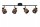 Deckenspot Bronze Schwarz 4-flmg 74 cm E14 beweglich