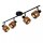 Deckenspot Bronze Schwarz 4-flmg 74 cm E14 beweglich
