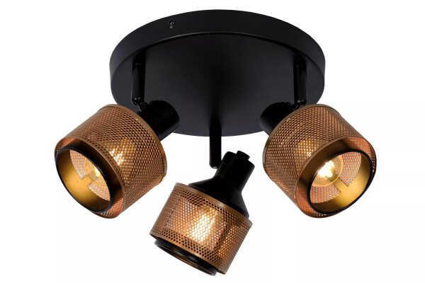 Deckenspot Bronze Schwarz 3-flmg B:35 cm E14 beweglich