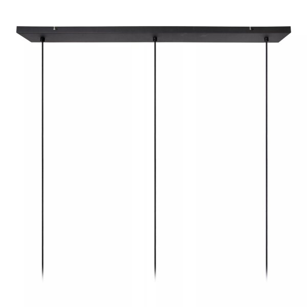 Hängelampe Filz Metall Grau Schwarz E27 98 cm 3-flammig