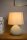 Tischlampe Keramik Stoff Beige E14 26 cm klein blendarm